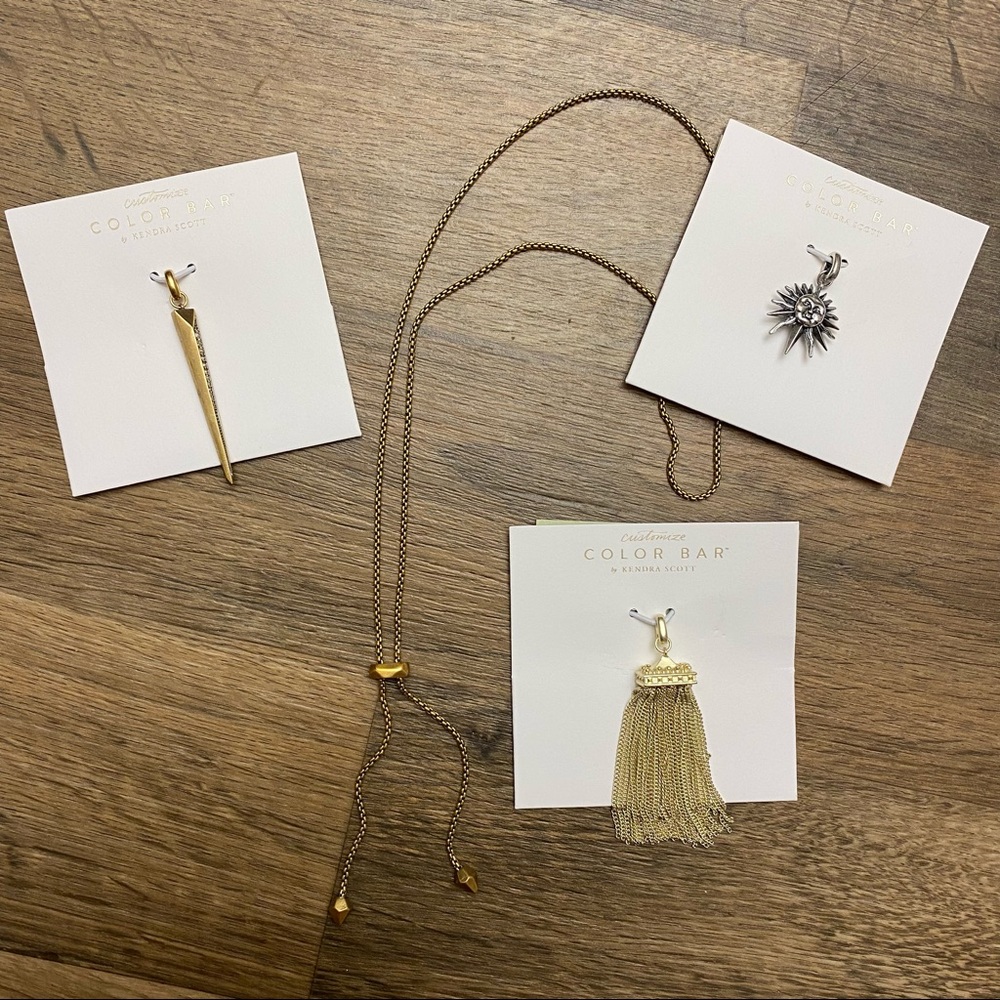 Kendra Scott Sun & Tassel Mixed Metal Necklace